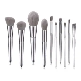 10 Silver Makeup Brushes Makeup Tools Blush Brush 10 Silver Makeup Brushes Makeup Tools Blush Brush