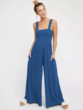 4 Colors Urban High Waisted Wide Leg Solid Color Jumpsuits Bottom by migunica 4 Colors Urban High Waisted Wide Leg Solid Color Jumpsuits Bottom by migunica