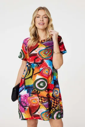 Abstract Print Relaxed Dress Abstract Print Relaxed Dress