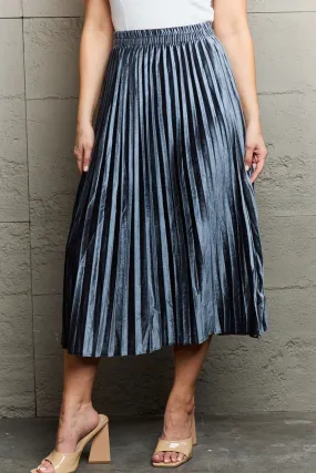 Accordion Pleated Flowy Midi Skirt Accordion Pleated Flowy Midi Skirt
