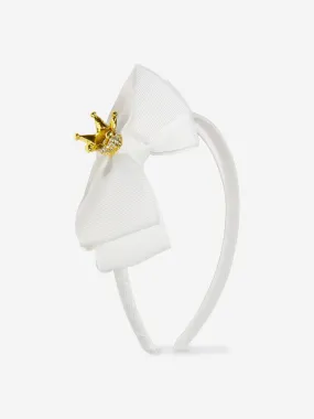 Angels Face Girls Crown Headband in White Angels Face Girls Crown Headband in White