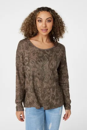 Animal Print Long Sleeve T-Shirt Animal Print Long Sleeve T-Shirt