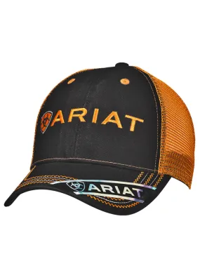 Ariat 15160276 Embroidered Logo Cap Black And Orange Ariat 15160276 Embroidered Logo Cap Black And Orange