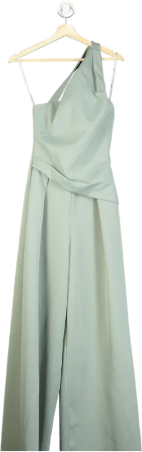 ASOS Design Sage Green One Shoulder Jumpsuit UK 8 ASOS Design Sage Green One Shoulder Jumpsuit UK 8
