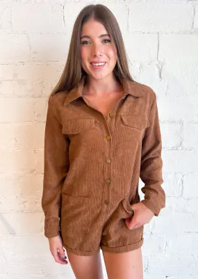 Brownie Button Down Romper Brownie Button Down Romper