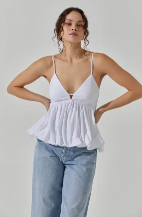 Bubble Hem Babydoll Top Bubble Hem Babydoll Top