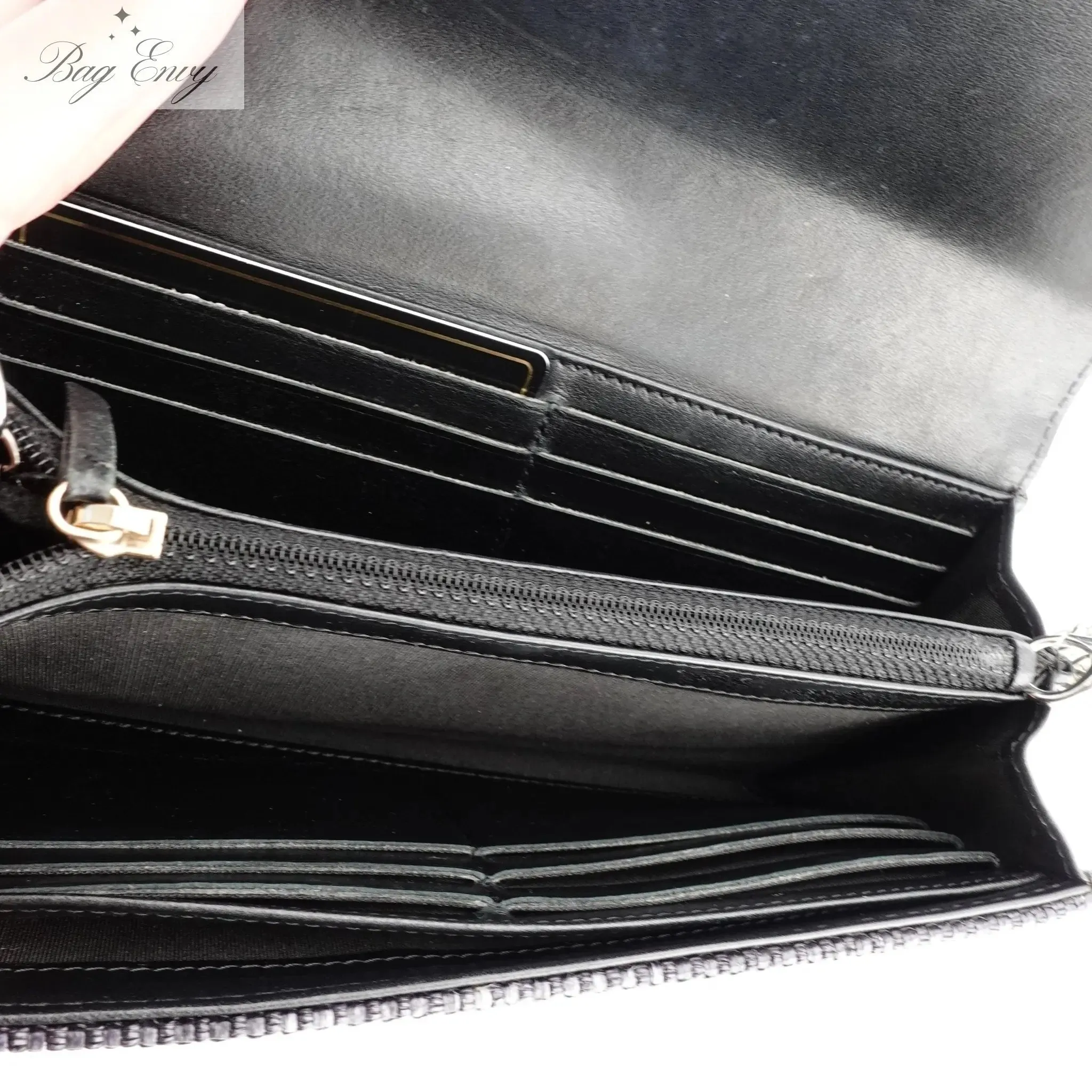 CHANEL Canvas Deauville Long Flap Wallet With Chain