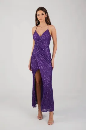 Clarice Sequin Maxi Dress - Purple Clarice Sequin Maxi Dress - Purple