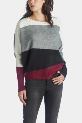 Color Block Crew Neck Sweater Color Block Crew Neck Sweater