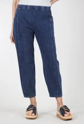 Cotton Jersey Lantern Pant, Denim Cotton Jersey Lantern Pant, Denim