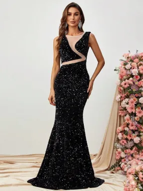 Cut Out Front Sequin Mermaid Prom Dress Cut Out Front Sequin Mermaid Prom Dress