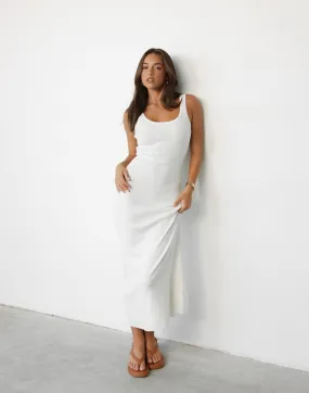 Enver Maxi Dress (Cream) Enver Maxi Dress (Cream)