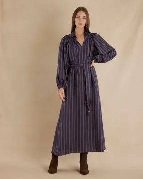 Estelle Linen Tunic Maxi Dress - Navy Estelle Linen Tunic Maxi Dress - Navy