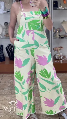 Floral Denim Jumpsuit Floral Denim Jumpsuit