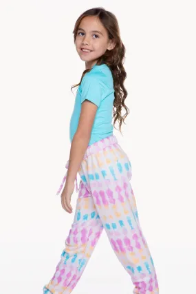 French Terry Cozy Sweatpant - Blush Aqua Sherbet Batik French Terry Cozy Sweatpant - Blush Aqua Sherbet Batik