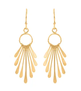 Fringe Earrings, 14k Gold Plated Fringe Earrings, 14k Gold Plated