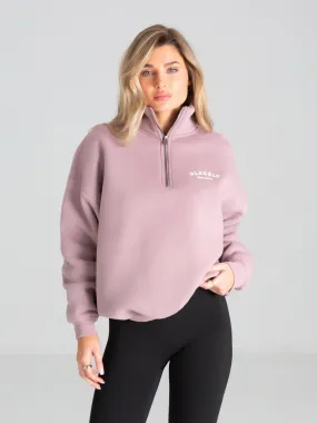 Heritage 1/4 Zip Jumper - Dusty Pink Heritage 1/4 Zip Jumper - Dusty Pink