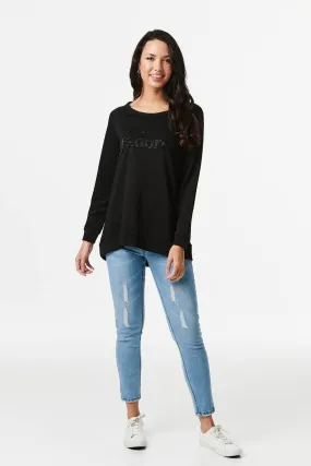 j'adore Print Sweatshirt j'adore Print Sweatshirt