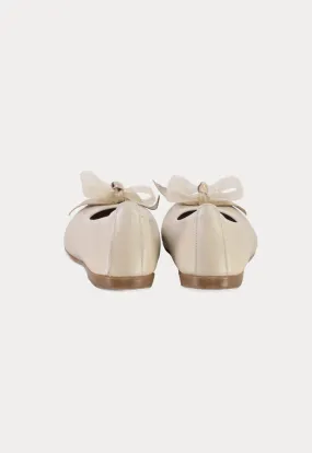 Laced Bow Flat Ballerina Shoes Laced Bow Flat Ballerina Shoes