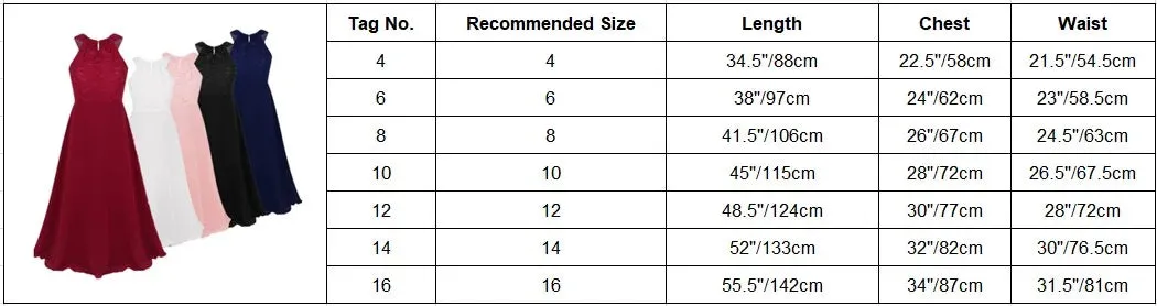 Little Bridesmaid Dress Kids Halter Maxi Long Dress  Prom Ball Gown Lace Chiffon Flower Girls Dresses Wedding Party Costume