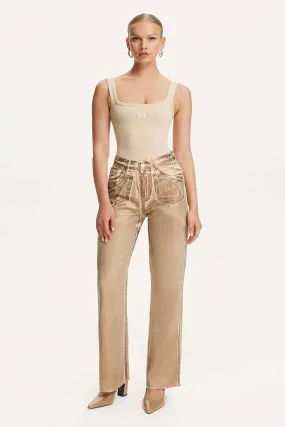 Metallic Straight Leg Jeans Metallic Straight Leg Jeans