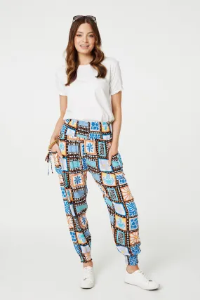 Mosaic Print High Waist Harem Pants Mosaic Print High Waist Harem Pants