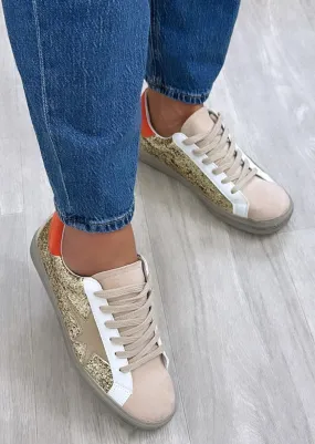 Nuala Gold Glitter Trainers Nuala Gold Glitter Trainers