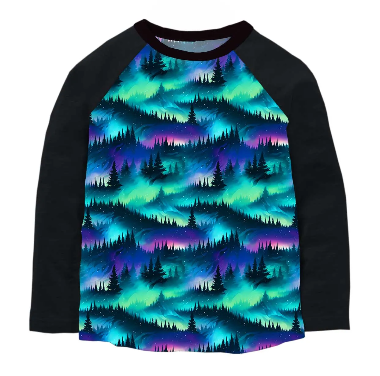 [Pre Order] Fabulous Fall Northern Lights - Kids Long Sleeve Bamboo Tee (EST SHIP LATE OCT)
