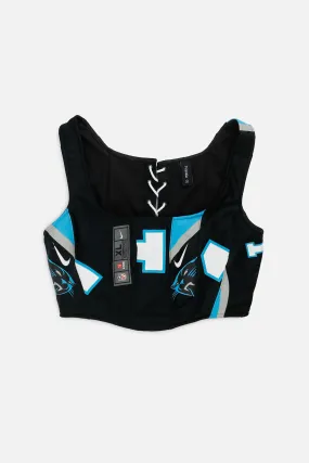 Rework Carolina Panthers NFL Corset - S Rework Carolina Panthers NFL Corset - S