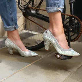 Salon - Grey/Pink- medium heel shoe Salon - Grey/Pink- medium heel shoe