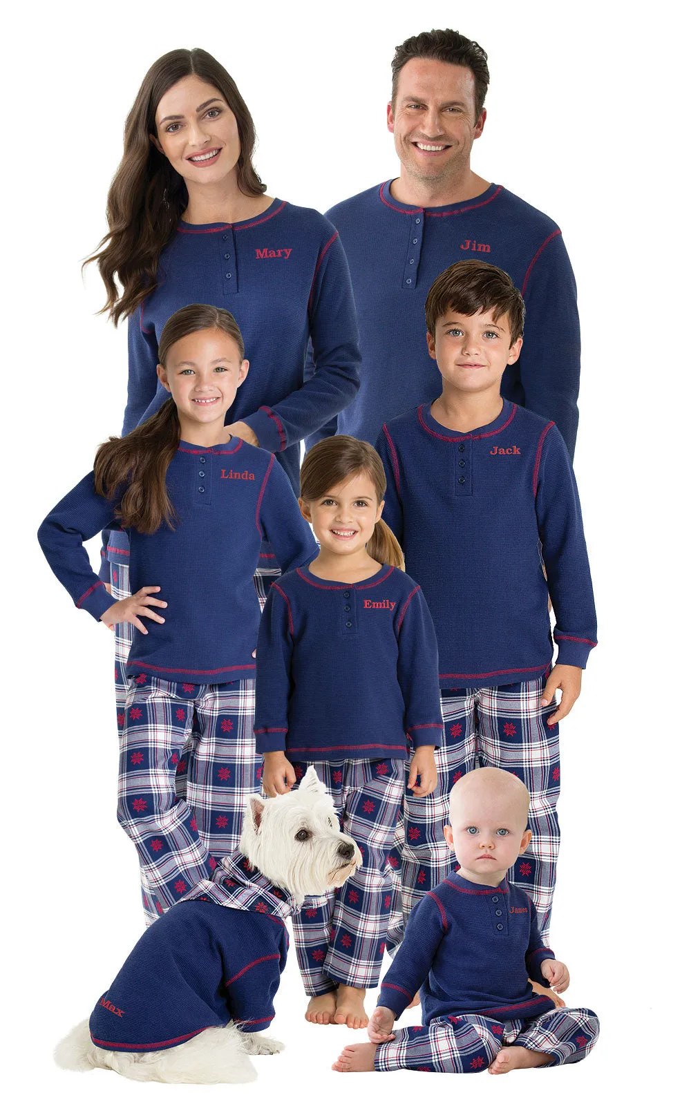 Snowfall Plaid Pet Pajamas - Family Set