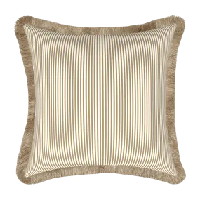 Tahiti Natural Stripe - 50x50cm Fringed Outdoor Cushion Tahiti Natural Stripe - 50x50cm Fringed Outdoor Cushion