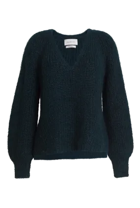 Tess V-Neck Sweater | Green Tess V-Neck Sweater | Green