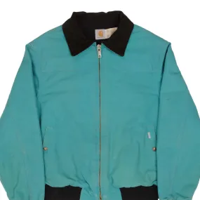 VINTAGE CARHARTT BLUE SANTE FE WESTERN JACKET  SIZE XL JQ444 1990S MADE IN USA VINTAGE CARHARTT BLUE SANTE FE WESTERN JACKET  SIZE XL JQ444 1990S MADE IN USA